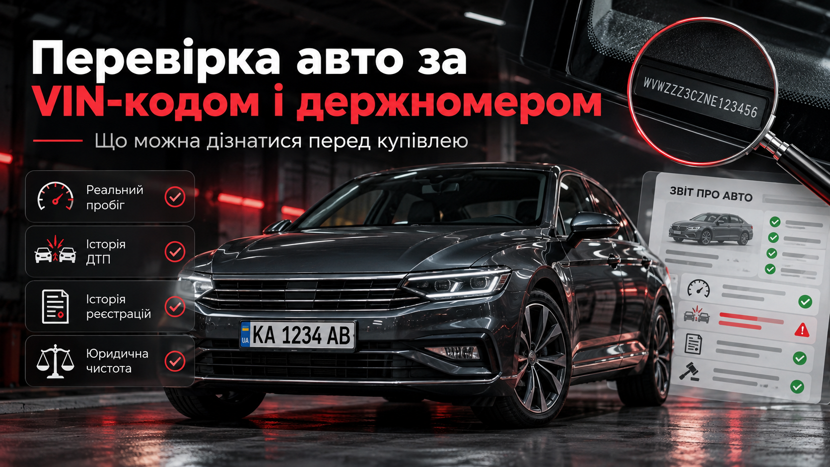 Перевірка авто за VIN-кодом і держномером: що можна дізнатися перед купівлею